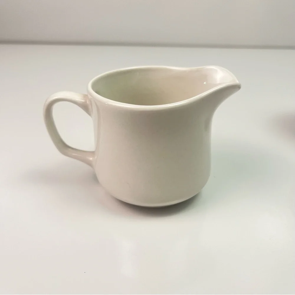 Vintage 1990’s Off-White Color with Red Writing Cream and Sugar Set